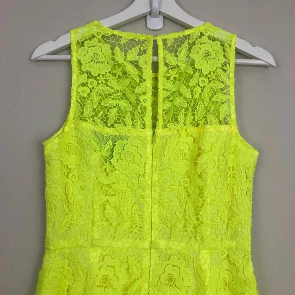 J. Crew Collection Neon Lace Sheath Dress